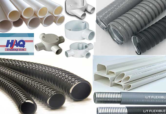 Flexible liquid-tight hose, PVC pipes and fitting